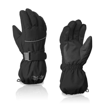 1 пара Модных детских лыжных перчаток, Портативные водонепроницаемые зимние перчатки, утепляющие перчатки на весь палец для мальчиков и девочек