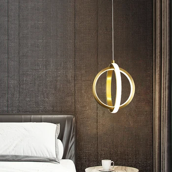 медный постмодернистский светильник роскошный современный простой креативный бар маленький бар лампа для спальни прикроватная тумбочка для спальни теплый золотой светодиодный подвесной светильник