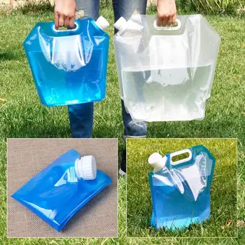 Открытый Складной Портативный мешок для воды с краном, сумка-ведро для хранения в автомобиле, Аварийный мешок для воды, Снаряжение для выживания в походе