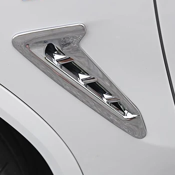Для BMW X3 G01 X4 G02 2018 2019 ABS Пластик Хромированная боковая защитная панель кузова автомобиля знак Вентиляционное отверстие на выходе рамка Крышка Отделка