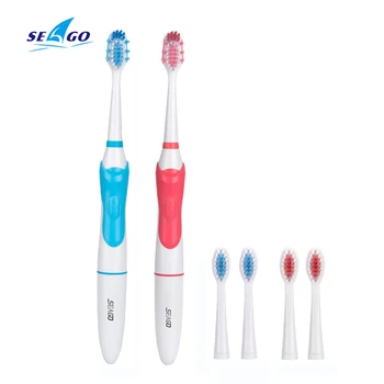 Электрическая зубная щетка Seago Sonic для взрослых, электрическая щетка для ухода за полостью рта, отбеливающая зубы SG-663 (1 ручка + 3 насадки)