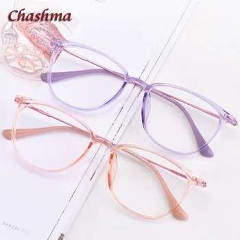 Женская оправа Chashma, Мужские Оптические очки, Гибкая Светлая Студенческая оправа TR90 для девочек