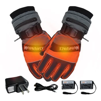 Перчатки с электрическим подогревом, Ветрозащитные Велосипедные Перчатки с теплым подогревом, Лыжные перчатки с сенсорным экраном, питание от USB Для Охоты, Рыбалки, Катания на лыжах, Мотоцикла