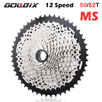 Кассета для горного велосипеда GOLDIX, Велосипедный маховик с 12 скоростями 10-50/52 T, подходит для кассеты с 12 скоростями Shimano M7100 M8100