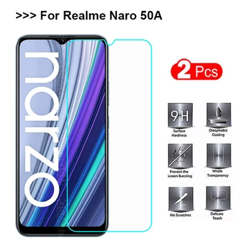 2 Шт. Закаленное Стекло для Realme Narzo 50A Защитная пленка для экрана Защитное Стекло для Cristal Realmy Realmi Naro50A RMX3430 Pelicula
