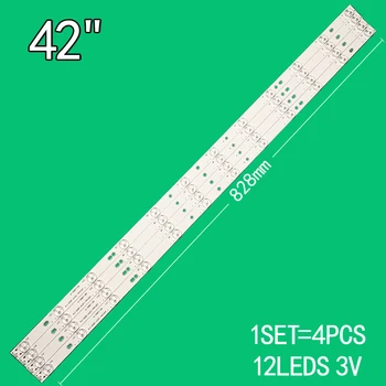 828 мм 12 ламп 4 шт. для MS-L0892 ASP.D42-12S1P-2835-11A TX-T8842 светодиодная лента с подсветкой