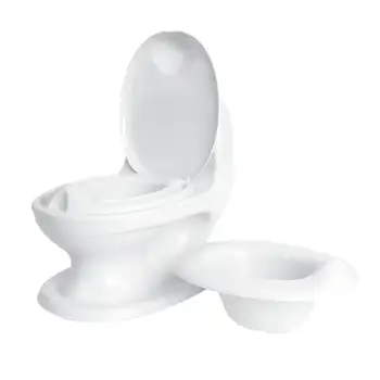 Мой настоящий туалет для приучения к горшку с реалистичной кнопкой смыва и звуком, белый