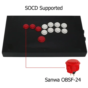 Аркадная игровая консоль в стиле Hitbox со Всеми Кнопками Джойстик Battle Stick Игровой Контроллер PS4/PS3/PC Sanwa OBSF-24 30 Кнопок
