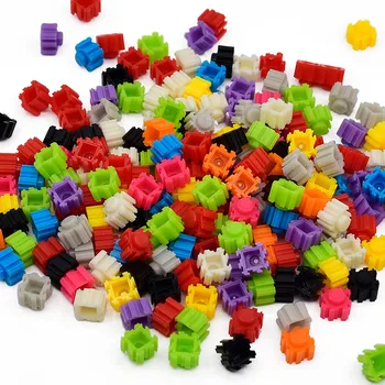 500/1000 шт 6 * 6 мм Пиксельная Художественная головоломка с Микро-бриллиантами, строительные блоки, Сделай САМ, Креативные Маленькие Кирпичики, модельные фигурки, развивающие игрушки для детей