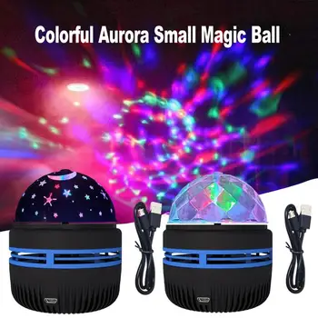Dj Lighting Sound Party Auto USB Mini Disco Ball Lights RGB Многоцветная Автомобильная атмосфера, Украшения комнаты, лампа, Волшебный стробоскоп